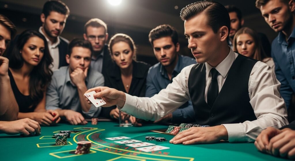 Blackjack Dealer Giving Self Another Card on Soft 17