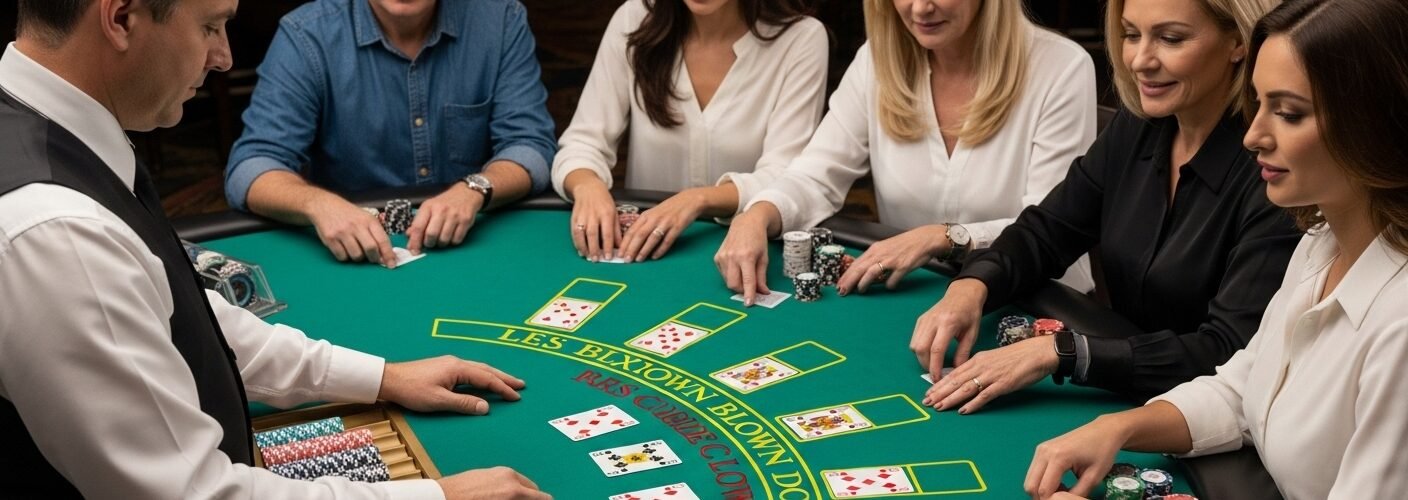 All Players at Blackjack Table Doubling Down
