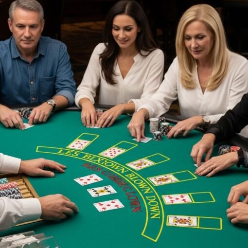 All Players at Blackjack Table Doubling Down