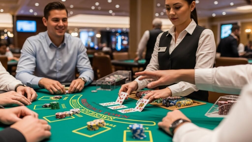 Blackjack Player Splitting Pairs While Other Player Doubles Down
